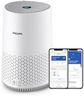 Philips Air Purifier 600 Series, Energy Efficient with Smart Sensor, For allergy sufferers, HEPA filter removes 99.97% of pollutants, Covers up to 44m2, App control, White (AC0651/10)