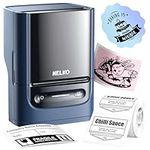 Nelko PM220 Bluetooth Thermal Label Printer, Portable Label Maker Machine for iOS & Android Phone, Label Maker for Clothing, Jewellery, Retail, Address, Barcode, Home, with 1 Roll 40x30mm Label（Blue）