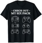 Check Out My 6 Six Pack Gamer Video Funny Gamers Gift T-Shirt