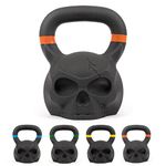 Phoenix Fitness Skull Kettlebell - Heavy Cast Iron Weight for Fitness and Strength Training, Bodybuilding, Muscle and Cardio - Professional Workout Equipment for Home and Gym - 24kg
