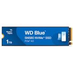 WD Blue SN580 1TB SSD, NVMe SSD, M.2 2280, PCIe Gen3, up to 4150 MB/s read speeds, nCache 4.0 Technology Includes Acronis True Image for Western Digital