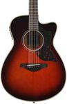 Yamaha 6 String Series AC1M Small Body Acoustic-Electric Guitar-Mahogany, Tobacco Sunburst, Concert Cutaway TBS