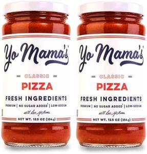 Keto Classic Pizza Sauce by Yo Mama's Foods – Pack of (2) - Vegan, No Sugar Added, Low Carb, Low Sodium, Gluten Free, Paleo, and Made with Fresh Non-GMO Tomatoes!