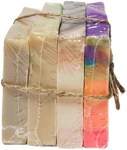 Little Brown Goose Soapy Sampler Natural Handmade Soaps. Rejuvenate and moisturise skin with a selection of artisan refreshing and aromatic fragrances. Cold pressed hand body wash. Pack of 4 half soap bars ***SCENTS ARE PICKED AT RANDOM*** (285 Gram)