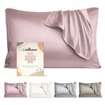 iCooBreeze Silk Pillowcases 100% Mulberry Silk Double Sided, Real Silk Pillow Case for Hair and Skin, Pillow Cover with Hidden Zipper (Standard(20"x26") 1 Pack, Lotus Pink)