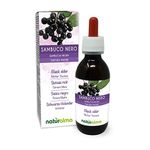 Black Elder (Sambucus nigra) Flowers (elderflower) and Fruits (Elderberry) Alcohol-Free Mother Tincture Naturalma - Liquid Extract Drops 120 ml - Food Supplement - Vegan