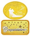 LVA CREATIONS 10 gm/GRAMS x 2 pure Silver Coins combo = 20 gram bar 999 bis hallmarked happy Birthday gift & congratulation coins (Combo of 2) 20 gm 2 coin set for gift in happy birthday & wedding anniversary gift festive gift pack. gift for wife wedding anniversary special