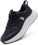 Women's Orthopedic Breathable Sneakers: Soft Plantar Fasciitis Arch Support Neuropathy Orthotic Walking Shoes, Leisure High Instep Lightweight Gym Basketball Running Shoes Black Pink Size 6