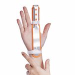 Vissco Finger Splint, Brace for metacarpal fracture, tendon injury of the Finger, post surgery or deformity of the Finger- Universal (Orange)