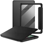 Fintie Case for 7" Kindle Paperwhite 12th Gen 2024 and Colorsoft Signature Edition - Hybrid Slim Clear Back Shell Shockproof Cover Auto Sleep/Wake for Kindle Paperwhite 2024, Black