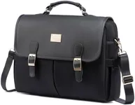 LOVEVOOK Laptop Bag for Women, 15.6 inch Large Capacity Computer Briefcase Sleeve Case, Crossbody Messenger Shoulder Bag, Office Business Work Tote Bags Purse for Travel Gifts, Black
