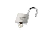 Zarker S40 keyed Padlock, Heavy Duty Stainless Steel Lock, Waterproof and Rustproof Storage, Warehouses, Garage, Outdoors, 1-Pack