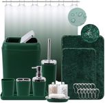 Dark Green Bathroom Accessories Set