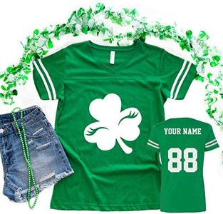 Personalized Women Jersey St Patrick's Day T Shirts - Saint Pattys Tee & Irish Outfits