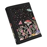 FUSURIRE Kids Wallets for Boys Girls, Novelty Wallet with 8 Card Slots, Trifold Wallet Coin Purse Womens Mens Graphic Wallets Tickets Cards Holder, Stars Mushroom Butterfly