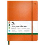 Purpose Planner B5 Undated Monthly Weekly Daily Productivity Journal 2024 Life Health Goal Setting Business Tool for Professionals Moms Academic Student Organizer Notebook (7.5”x9.8” Orange Softcover)