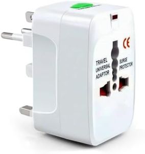 HUMBLE Universal Travel Adapter Plug - International Multipurpose All-in-One Solution for US, AUS, UK, EU, Europe, North/South America & 150+ Countries (Rectangle)