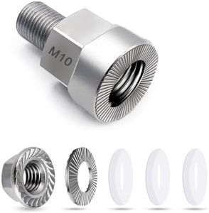 Universal Bicycle Trailer Axle Adapter for M10x1.0/3/8" x26/M5 Solid Axles - Heavy-Duty 304 Stainless Steel Coupler with Anti-Lock Design（M10 x 1.0 Solid axle）