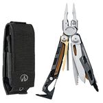 LEATHERMAN, MUT Multitool with Premium Replaceable Wire Cutters and Firearm Tools, Stainless Steel with MOLLE Black Sheath