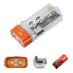 RovyVon E5 Keychain Flashlight, Dual Power Sources USB C Rechargeable and AAA Replaceable EDC Flashlight,4000K Warm White Led Flashlight with Sidelight for Camping, Hiking, Emergency