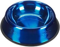 Platinum Pets Non-Tip Stainless Steel Dog Bowl, 80 Oz, Sapphire Blue, X-Large