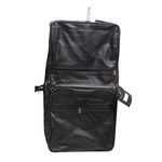 OBANI Genuine Leather Men Coat Blazer Cover Garment Bag Black