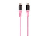 Monoprice Durable USB 2.0 Type-C Charge and Sync Kevlar Reinforced Nylon-Braid Cable - 10 Feet - Pink, 5A/100W, Aluminum Connectors - AtlasFlex Series