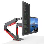 SHOPPINGALL Fully Adjustable Premium Gas Spring LCD Gaming Monitor Desk Mount Stand with Red LED Backlights for 15”-32” Monitors‌ - SA-GE44