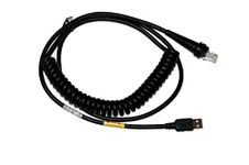 Honeywell CBL-500-300-C00 USB Coiled Cable, Type A, 5V Host Power, 3 m/9.8-ft. Length, Black