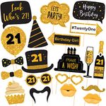 21st Birthday Photo Booth Party Props - 20 Pieces - Funny 21st Birthday Party Supplies, Decorations and Favors