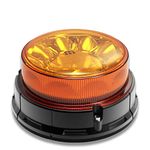 Agrieyes Class I Big LED Beacon Light 6.6", 80W Automatic Light-Sensitive Warning Caution Lights,Rooftop Permanet Mount Flashing Strobe Lights for Construction Vehicles Trucks Car