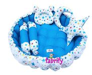 Fabrify Baby Reversible Bedding Set Cum Mattress with 5 Multi Shape Pillows for Newborn to Toddlers (Multi Colour)