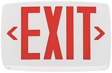 Lithonia Lighting LQM S W 3 R 120/277 M6 Quantum Thermoplastic LED Exit Sign with Stencil-Faced White Housing and Red Letters