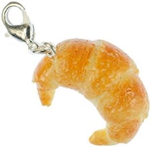 Miniblings Frances Croissant Croissants Encanto Francia Butterhörnchen - joyería Hecha a Mano de Plata de la Manera Plateado I Colgantes - Colgante Pulsera del Encanto - Colgante para la Pulsera
