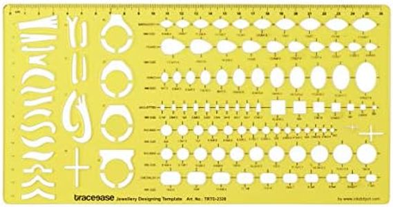 Traceease Joyas de piedras preciosas múltiples plantillas de Piedra Formas plantillas de dibujo herramientas de joyería anillo de Proyectos Plantillas