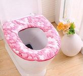 ZURATO Toilet Seat Cover Pads, Soft Thicker Warmer Washable Toilet Seat Cushion Mat Winter, Toilet Seat Lid Cover Pads (Multi Design & Colour, Medium Size: 43 x 36cm)