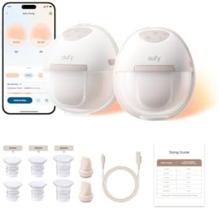 eufy Breast Pump E20, Heated Wearable Electric Breast Pump, 3 Temperature Levels, Hands-Free, App-Controlled Optimized Rhythm, Hospital-Grade Suction, Discreet and Ultra-Quiet Pumping