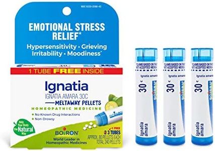 Boiron Ignatia Amara 30C Homeopathic Medicine for Relief from Emotional Stress, Hypersensitivity, Irritability, and Moodiness - 80 Count (Pack of 3)