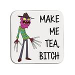 BigBazza Rick and Morty Run Hide scary terry bitch tv Gift Coffee Tea Office Kitchen Novelty Cup Mug Coaster - WOOD