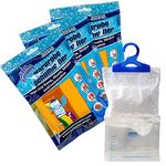 ANSIO® Wardrobe Dehumidifier Disposable Hanging Bags Pack of 3 Room Moisture Absorber Condensation Remover for Damp, Mould in Home, Bathroom, Window, House, Kitchen, Bedroom Interior Traps