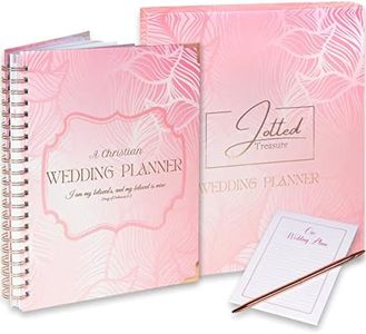 Christian Wedding Planner and Organizer – Complete Wedding Planning Book with Keepsake Box, Notepad, Elegant Pen - Large