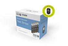 Kinetik Wellbeing Blood Glucose Test Strips, Pack of 100 - Compatible with Kinetik Monitor BG-710 - Home Diabetic Glucose Strips Used by The NHS - for Glucose Level Monitors & Diabetes Management