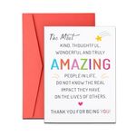 Teacher End of the Year Last Day of School Gifts from Student Thank You Card for Friend Bestie Friendship Gifts Appreciation Card for Boss Coworker Nurse Doctor Birthday Retirement Card with Envelope