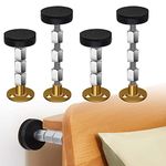 CACASO 4PCS Headboard Stoppers for Wall,Adjustable Threaded Bed Frame Anti-Shake Tool,Prevent Loosening Anti-Shake Bedside Fixer,Telescopic Support Stabilizer Headboard Stabilizer for Bed,Room Wall