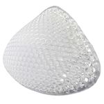 BIMEI Silicone Swim Form Breast Prosthesis Enhancement Inserts for Mastectomy Women Pockets Bra Swimsuit-Waterproof, Breathable, Reusable Clear Gel Filler,1 Piece Triangle (Clear, #3)