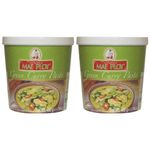 Mae Ploy Thai Green Curry Paste 400g (Pack of 2) - Ideal for Traditional Thai Cuisine