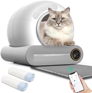 Faazy Self Cleaning Cat Litter Tray, Tuya Smart Automatic Cat Litter Box, 65L Extra-Large Capacity, Odor Control, APP Control, Safety Protection Robot Litter Box for Multiple Cats with Cat Litter Mat