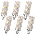 SCNNC E14 Corn LED Light Bulb 12W, 220-240V, Not Dimmable, 1200LM Cool White 6000K, 100W Incandescent Bulbs Equivalent, E14 LED Corn Bulb Chandelier, Desk lamp, Wall lamp, Pack of 6