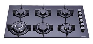 Millar GH9061PB Hob 90 cm Tempered Glass Black 6 Gas Burners