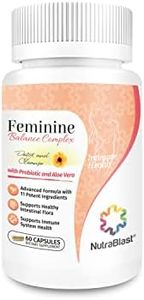 NutraBlast Feminine Balance Complex | Vaginal Detox & Cleanse | Supports Healthy Intestinal Flora & Immune Function | Advanced Formula with 11 All Natural Ingredients | 60 Capsules